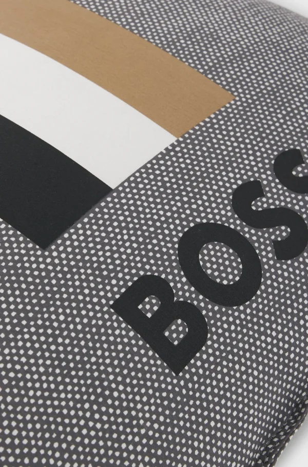 MULHER HUGO BOSS Mais Acessórios>Almofada Estampada Com Logótipo E Risca De Assinatura