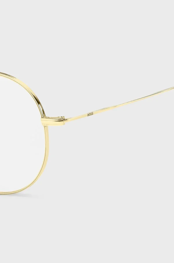 MULHER HUGO BOSS Óculos>Armações óticas Redondas Em Tom Com Logótipo Gravado A Laser