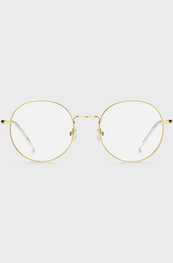 MULHER HUGO BOSS Óculos>Armações óticas Redondas Em Tom Com Logótipo Gravado A Laser