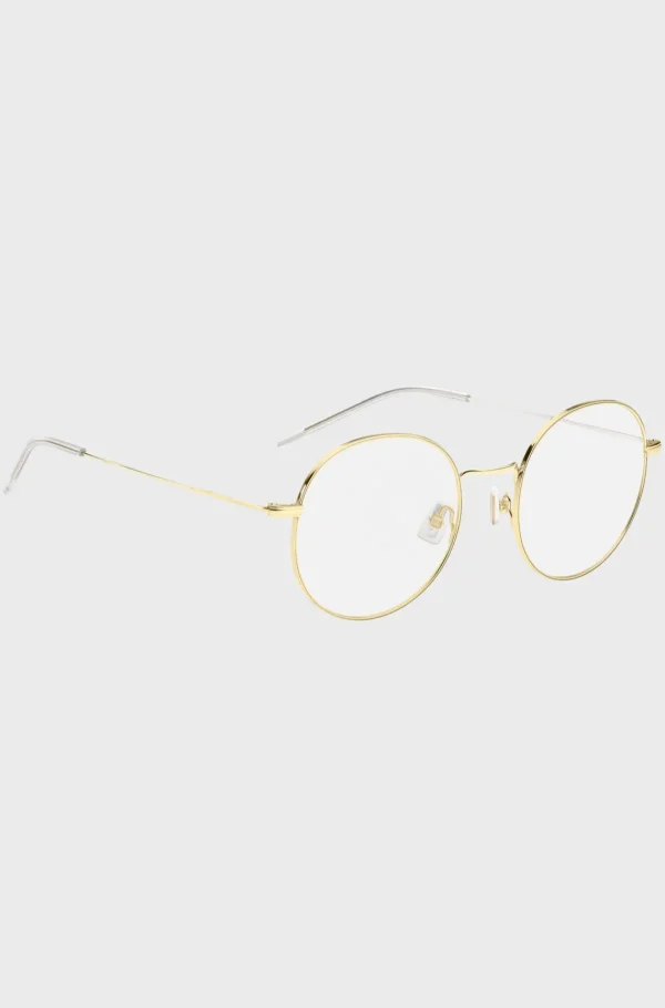 MULHER HUGO BOSS Óculos>Armações óticas Redondas Em Tom Com Logótipo Gravado A Laser