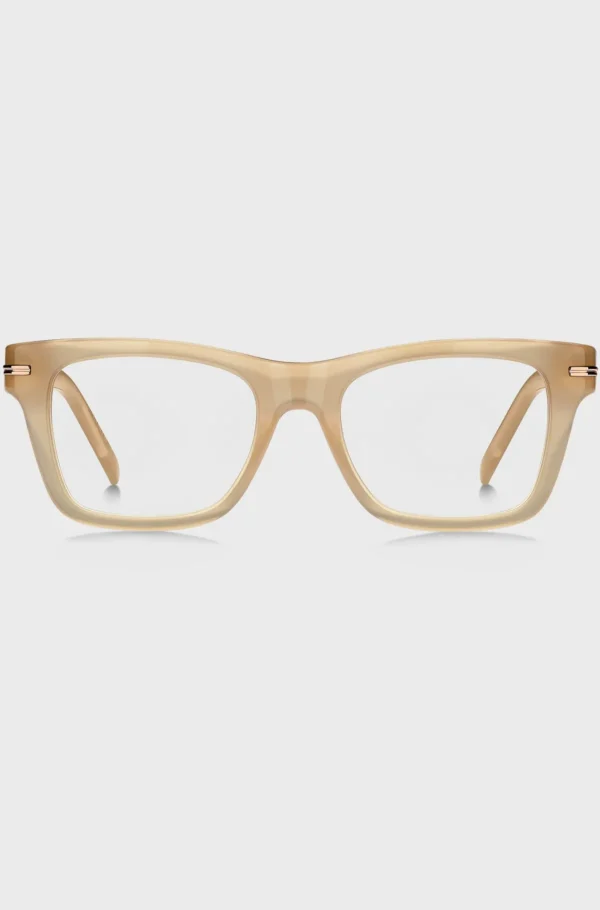MULHER HUGO BOSS Óculos>Armação ótica Em Acetato Com Detalhe Em Tom Dourado Característico