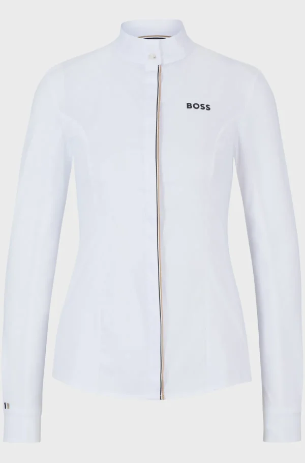 MULHER HUGO BOSS Blusas>Blusa De Espetáculo Equestre Com Vivos De Riscas De Assinatura