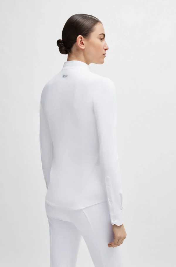 MULHER HUGO BOSS Roupa De Equitação>Blusa De Espetáculo Equestre Com Inserções De Pata De Galo