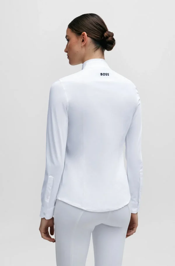MULHER HUGO BOSS Blusas>Blusa De Espetáculo Equestre Com Vivos De Riscas De Assinatura