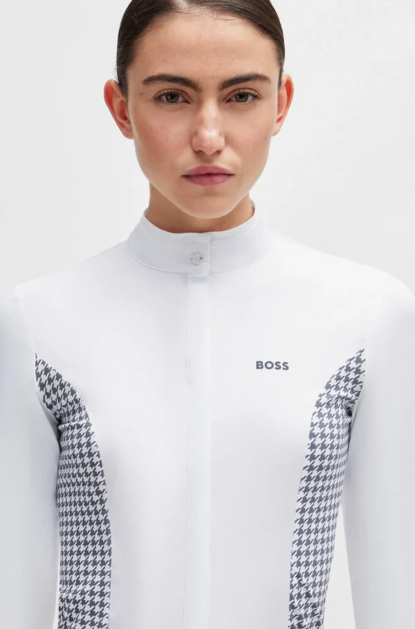MULHER HUGO BOSS Roupa De Equitação>Blusa De Espetáculo Equestre Com Inserções De Pata De Galo