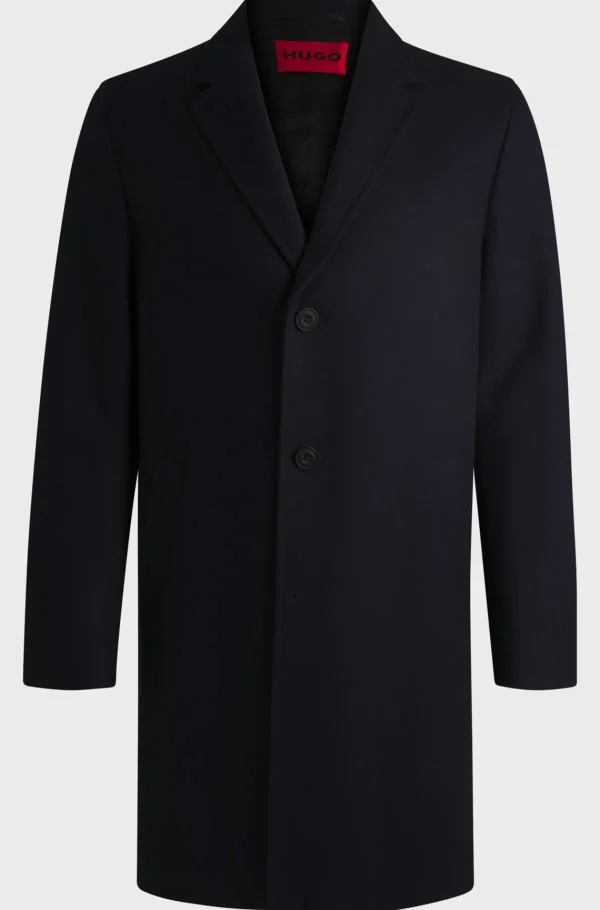 HUGO BOSS Sobretudos E Parkas>Blusão De Ajuste Regular Em Mistura De Lã