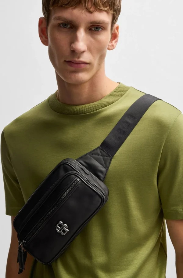 HUGO BOSS Malas>Bolsa De Cintura Em Sarja Com Monograma Double B