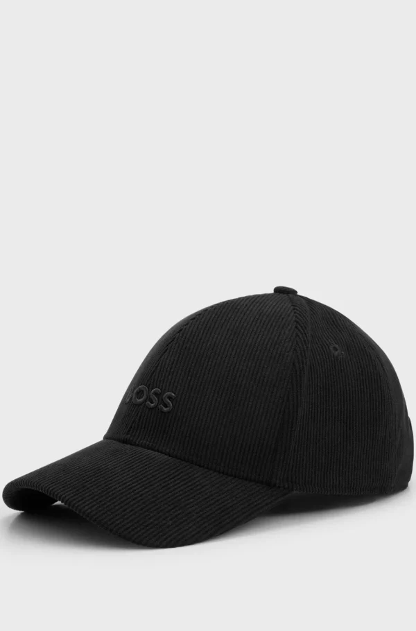 HUGO BOSS Bonés E Gorros>Boné Bordado Com Logótipo Em Bombazina Para Bebé