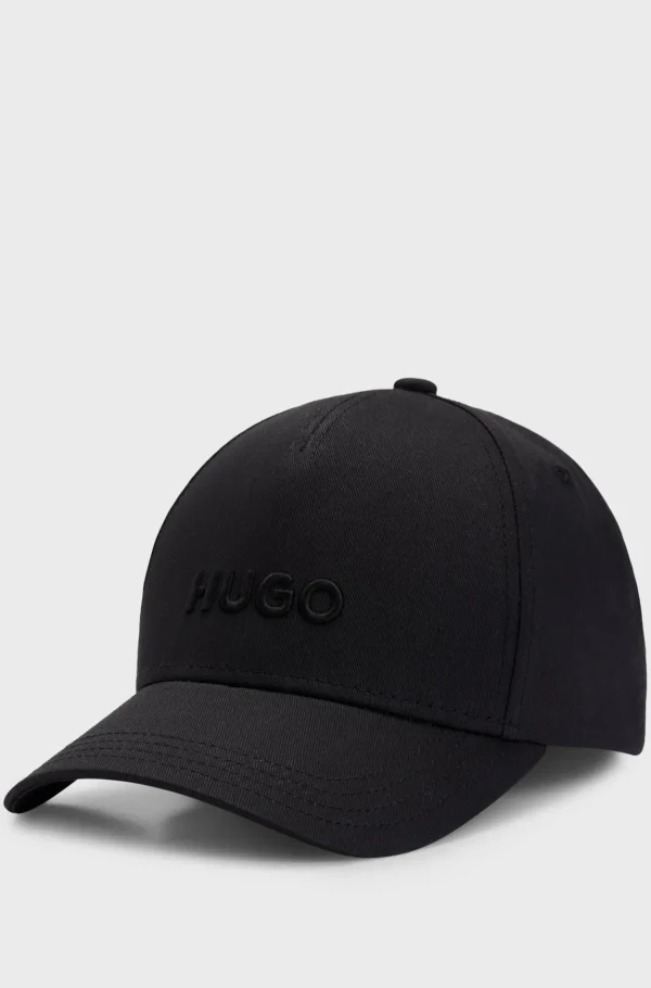 HUGO BOSS Bonés E Gorros>Boné Bordado Com Logótipo Em Sarja De Algodão