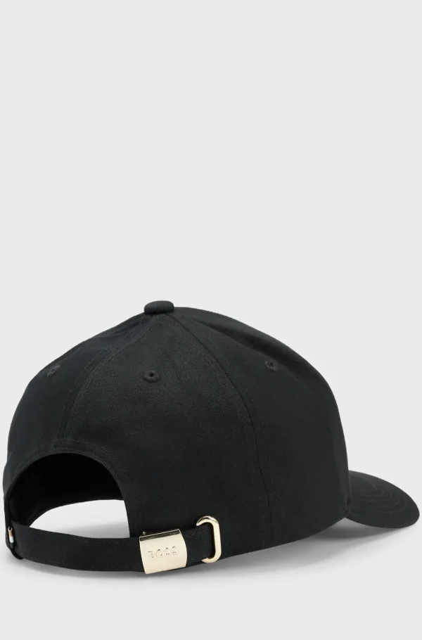 HUGO BOSS Bonés E Gorros>Boné Em Sarja De Algodão Com O Logótipo 3D Bordado