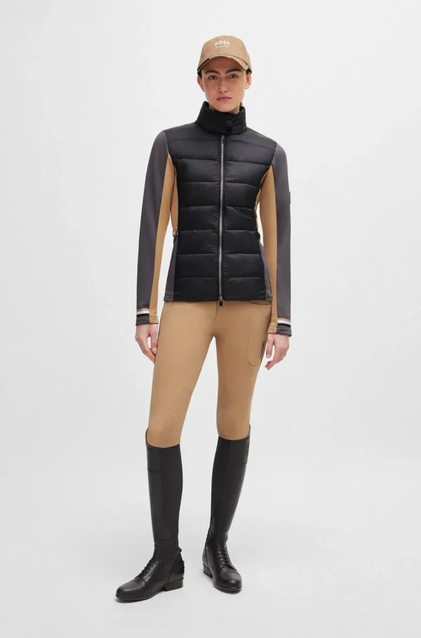 MULHER HUGO BOSS Bonés>Boné Equestre Com Logótipo Bordado Com Alça De Pele