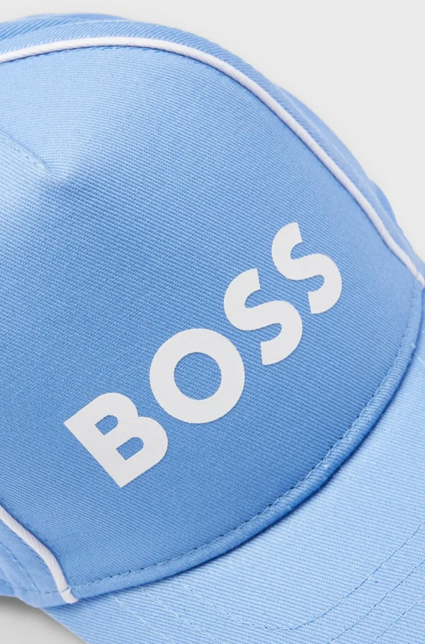 Crianças HUGO BOSS Chapéus E Cachecóis>Boné Para Criança Em Sarja De Algodão Com Logótipo Contrastante E Vivos