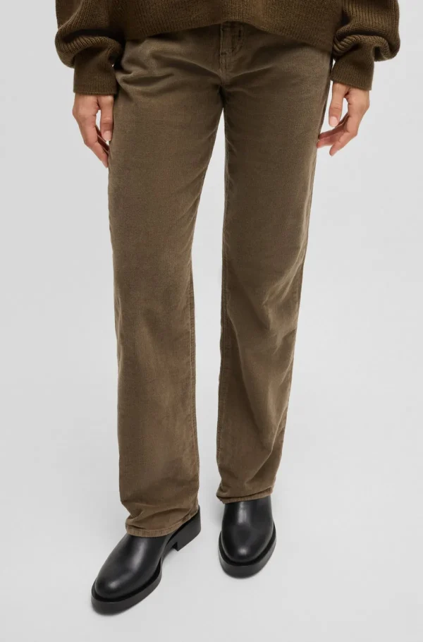 MULHER HUGO BOSS Botas>Botas Chelsea Em Pele Com Rebite De Logótipo