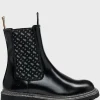 Crianças HUGO BOSS Sapatos | Júniores (Idades 4-14)>Botas Chelsea Para Criança Em Pele Patenteada Com Painéis De Monograma