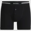 HUGO BOSS Roupa Interior>Boxers Em Algodão Canelado Com Cintura De Logótipo