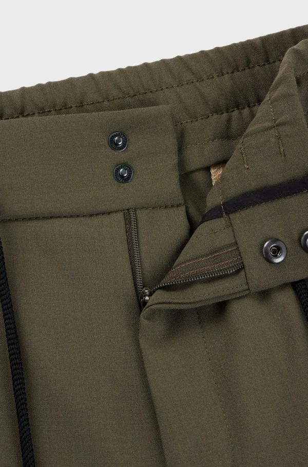 HUGO BOSS Calças E Calções>Calças Com Cordões Em Tecido Elástico De Alto Desempenho