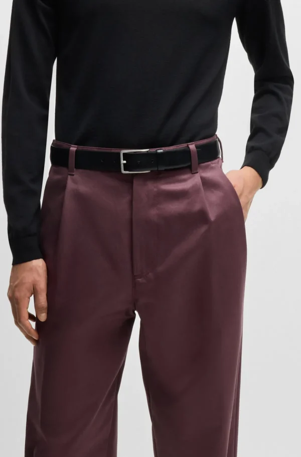 HUGO BOSS Calças E Calções>Calças De Ajuste Descontraído Porsche X BOSS Em Sarja De Algodão