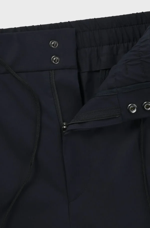 HUGO BOSS Calças E Calções>Calças De Ajuste Extra-slim Em Algodão Elástico De Desempenho Lavável