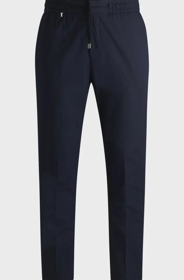 HUGO BOSS Calças E Calções>Calças De Ajuste Extra-slim Em Algodão Elástico De Desempenho Lavável
