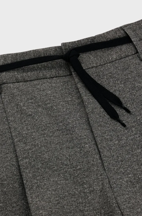 HUGO BOSS Calças E Calções>Calças De Ajuste Slim Em Jersey Elástico De Alto Desempenho Com Padrão