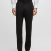 HUGO BOSS Artigos Essenciais>Calças De Ajuste Slim Em Lã Virgem Italiana