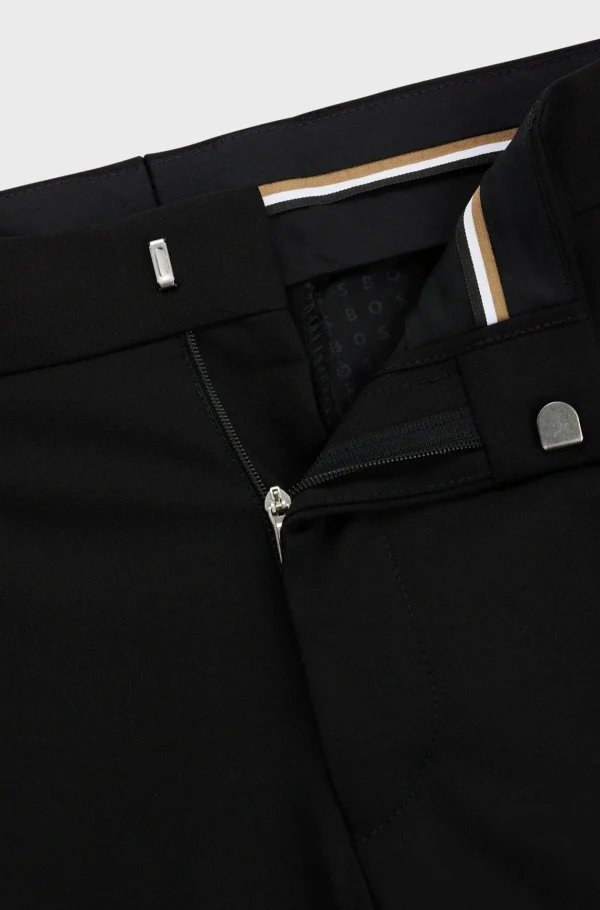 HUGO BOSS Artigos Essenciais>Calças De Ajuste Slim Em Lã Virgem Italiana