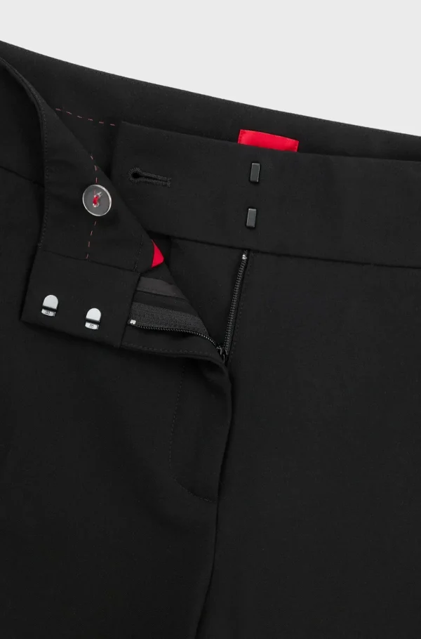 MULHER HUGO BOSS Calças E Calções>Calças De Ajuste Slim Em Tecido Elástico Com Logótipo