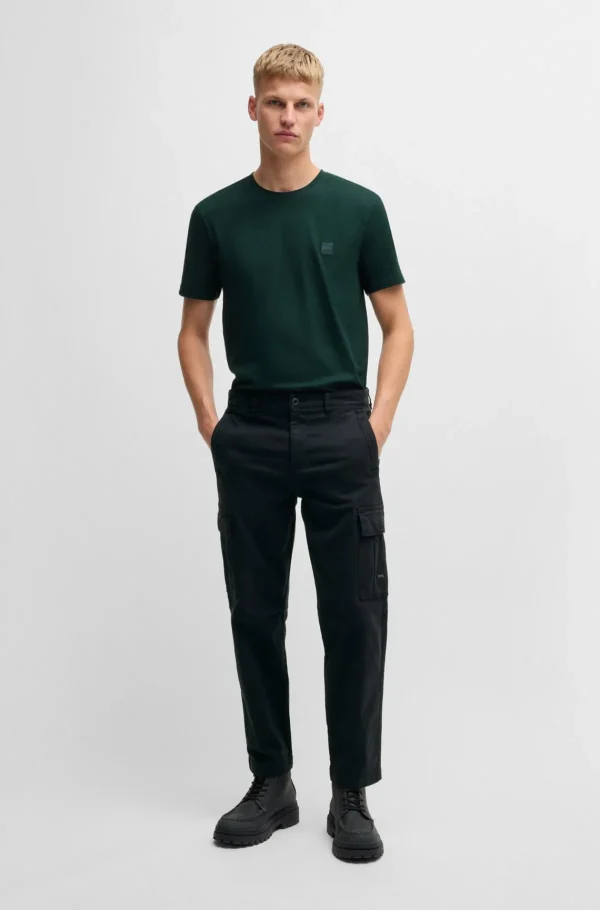 HUGO BOSS Calças E Calções>Calças De Algodão Elástico Com Bolsos Cargo