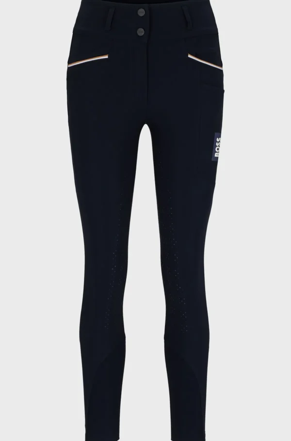 MULHER HUGO BOSS Calças E Calções>Calças De Equitação De Aderência Integral Com Bolso Para Telemóvel