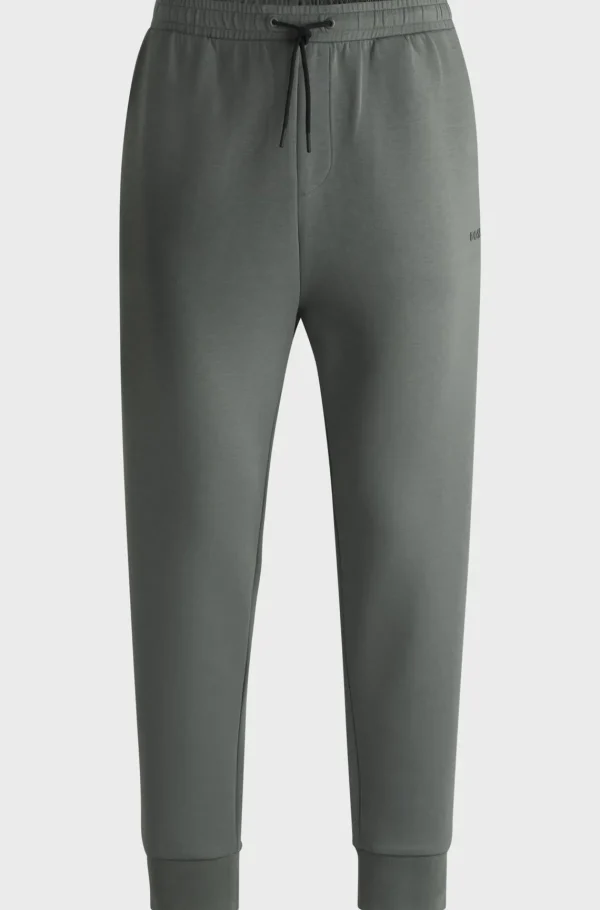HUGO BOSS Fatos De Treino>Calças De Fato De Treino Em Algodão Elástico Com Logótipo Estampado