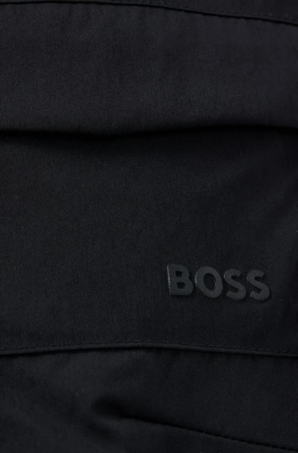 Crianças HUGO BOSS Júniores (Idades 4-14)>Calças De Fato De Treino Para Criança Em Tecido Elástico Com Logótipo No Mesmo Tom
