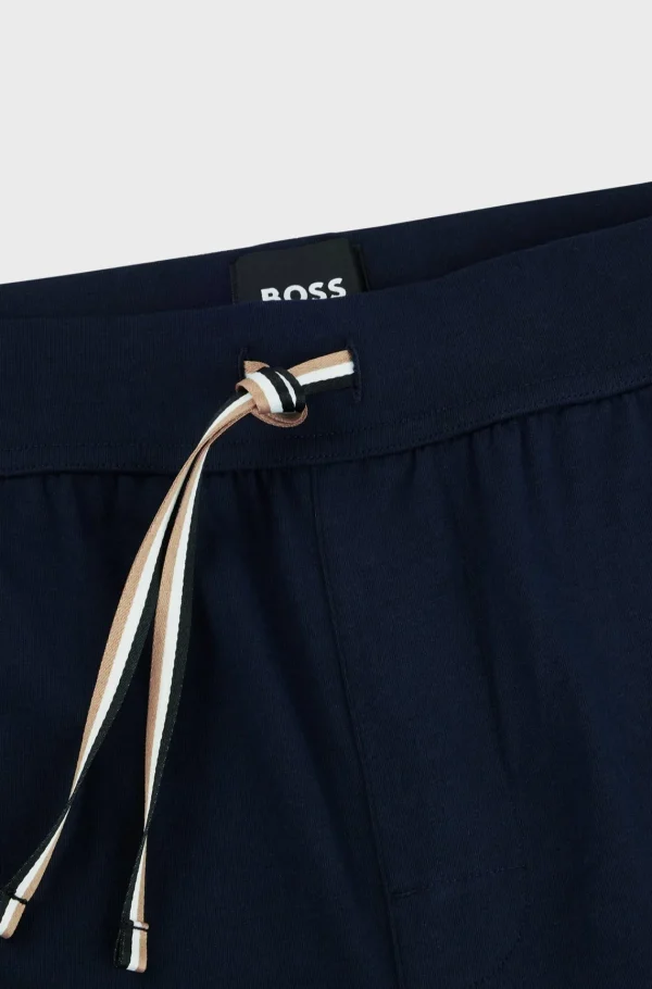 HUGO BOSS Pijamas E Loungewear>Calças De Pijama De Algodão Elástico Com Logótipo Estampado