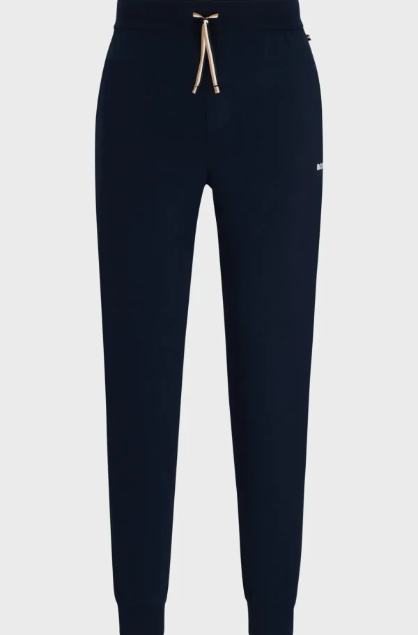 HUGO BOSS Pijamas E Loungewear>Calças De Pijama De Algodão Elástico Com Logótipo Estampado