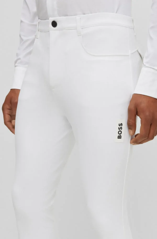 HUGO BOSS Calças E Calções>Calças Equestres Com Punho De Joelho Em Material Elástico