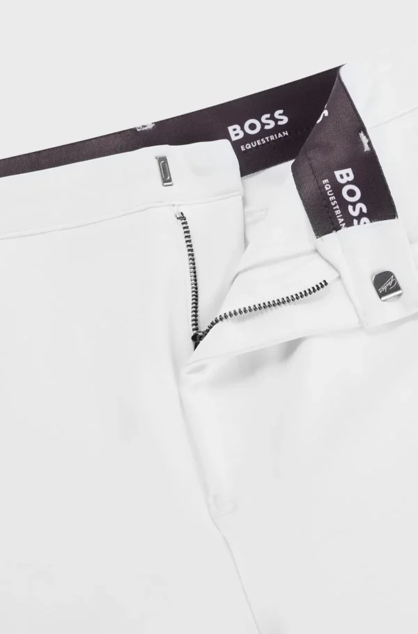 HUGO BOSS Calças E Calções>Calças Equestres Com Punho De Joelho Em Material Elástico