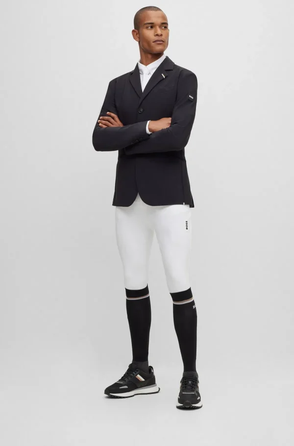 HUGO BOSS Calças E Calções>Calças Equestres Com Punho De Joelho Em Material Elástico