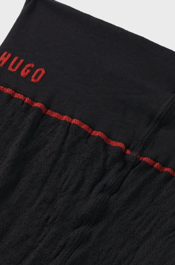 MULHER HUGO BOSS Meias>Calças Justas Transparentes HUGO X Les Benjamins Com Padrão Jacquard