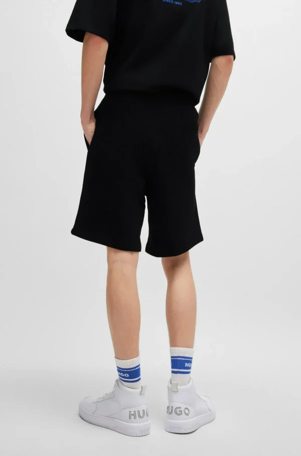 HUGO BOSS Calças E Calções>Calções De Algodão Felpudo Com Cordão E Estampa De Logótipo
