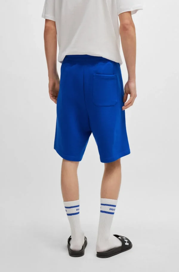 HUGO BOSS Sweats E Hoodies>Calções De Algodão Felpudo Com Cordão E Estampa De Logótipo