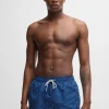 HUGO BOSS Fatos De Banho>Calções De Banho Com Etiqueta De Logótipo Com Padrão Sazonal