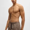 HUGO BOSS Roupa De Praia>Calções De Banho Com Etiqueta De Logótipo Com Padrão Sazonal