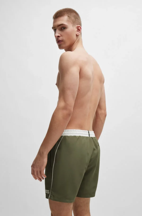 HUGO BOSS Fatos De Banho>Calções De Banho De Secagem Rápida Com Logótipo Estampado