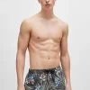 HUGO BOSS Fatos De Banho>Calções De Banho Totalmente Forrados Com Estampado Sazonal