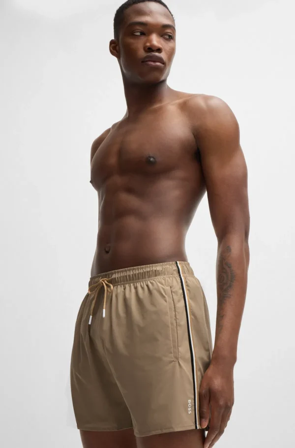 HUGO BOSS Roupa De Praia>Calções De Banho Totalmente Forrados Com Risca Exclusiva