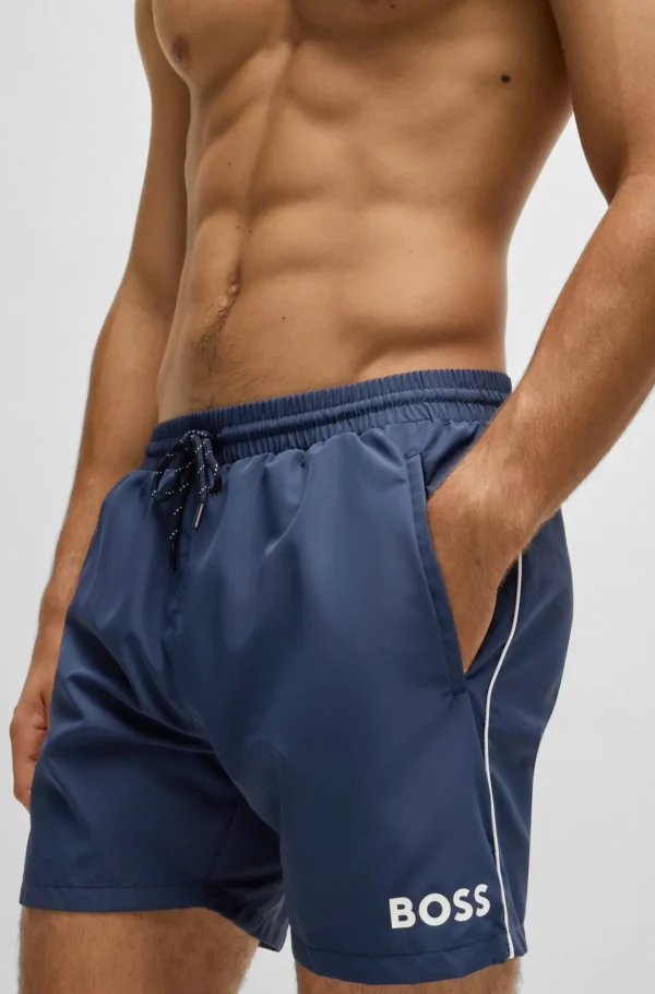 HUGO BOSS Fatos De Banho>Calções De Banho Totalmente Forrados Com Detalhes Contrastantes