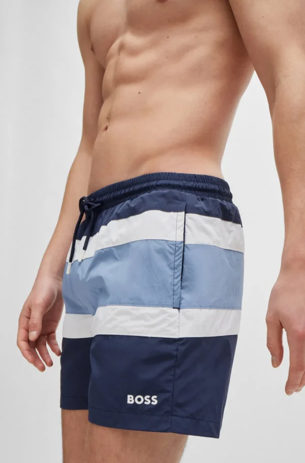 HUGO BOSS Fatos De Banho>Calções De Banho Totalmente Forrados Com Bloco De Cores