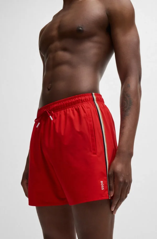 HUGO BOSS Roupa De Praia>Calções De Banho Totalmente Forrados Com Risca Exclusiva