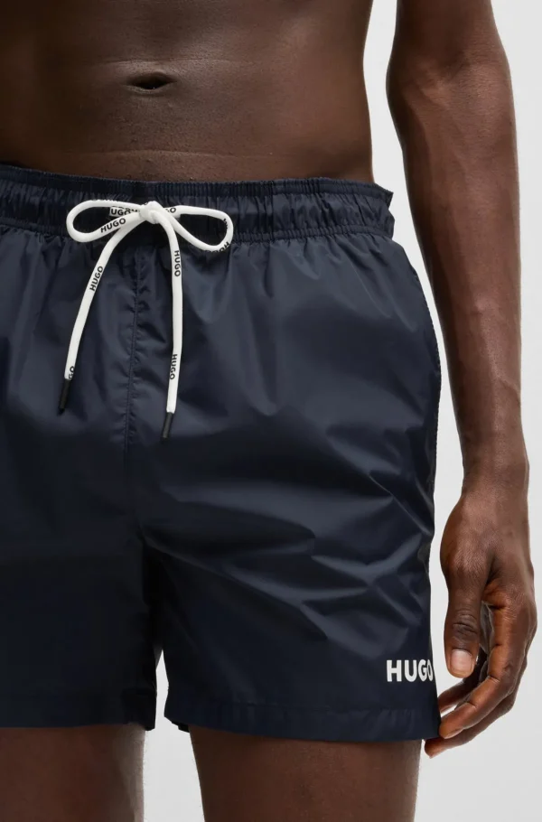 HUGO BOSS Artigos Essenciais>Calções De Banho Totalmente Forrados Com Logótipo Contrastante