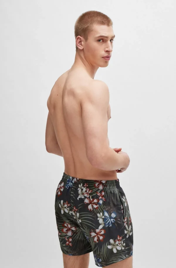 HUGO BOSS Fatos De Banho>Calções De Banho Totalmente Forrados Com Estampado Sazonal