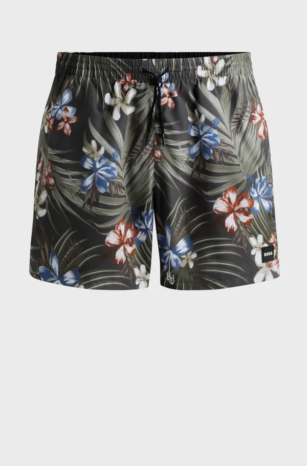 HUGO BOSS Fatos De Banho>Calções De Banho Totalmente Forrados Com Estampado Sazonal